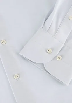 lichtblauwe profuomo klassiek overhemd shirt x-cutaway japanese knitted