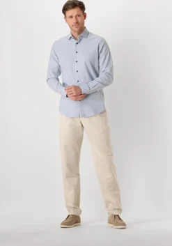 lichtblauwe profuomo klassiek overhemd shirt x-cutaway sc sf cotton linen