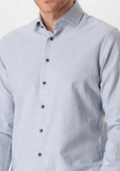 lichtblauwe profuomo klassiek overhemd shirt x-cutaway sc sf cotton linen