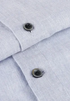 lichtblauwe profuomo klassiek overhemd shirt x-cutaway sc sf cotton linen