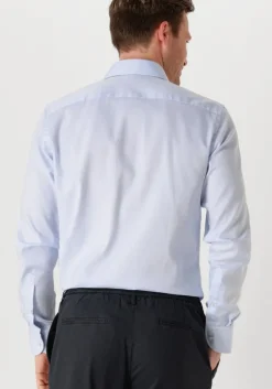 lichtblauwe profuomo klassiek overhemd fine twill - slim fit - non iron