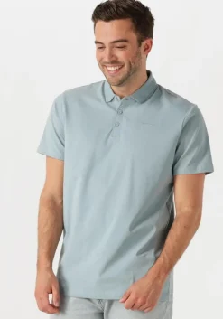 lichtblauwe pure path polo regular fit polo ss t-shirts