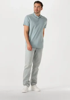 lichtblauwe pure path polo regular fit polo ss t-shirts