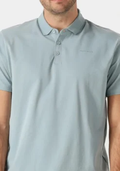 lichtblauwe pure path polo regular fit polo ss t-shirts