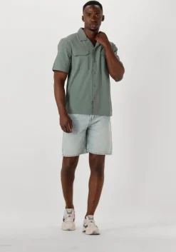 lichtblauwe pure path shorts the owen regular fit denim shorts