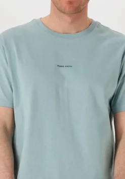 lichtblauwe pure path t-shirt regular fit crewneck ss t-shirts