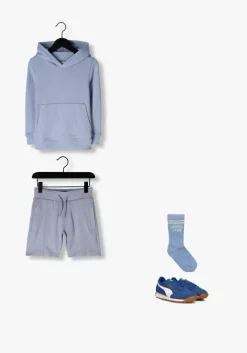 lichtblauwe raizzed korte broek rollan