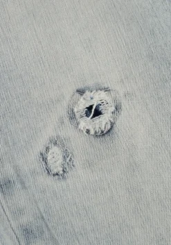 lichtblauwe raizzed straight leg jeans berlin crafted