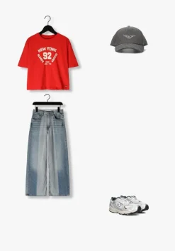 lichtblauwe raizzed wide jeans monaco special