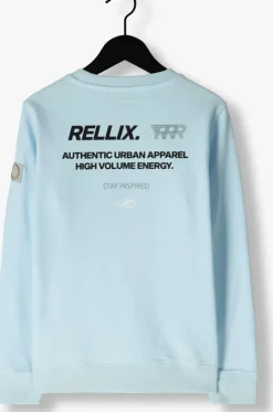 lichtblauwe rellix sweater sweater rellix backprint