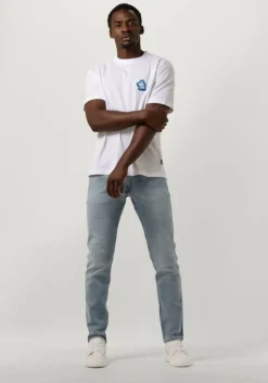 lichtblauwe replay slim fit jeans anbass pants