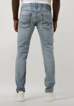 lichtblauwe replay slim fit jeans anbass pants