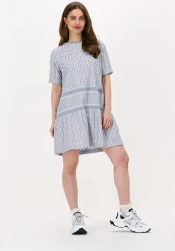 lichtblauwe rough studios mini jurk tara dress