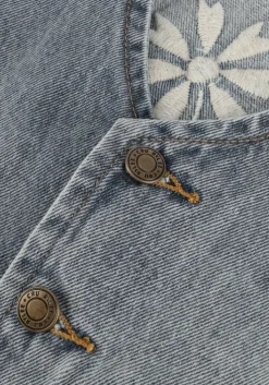 lichtblauwe rylee + cru gilet denim vest light washed denim