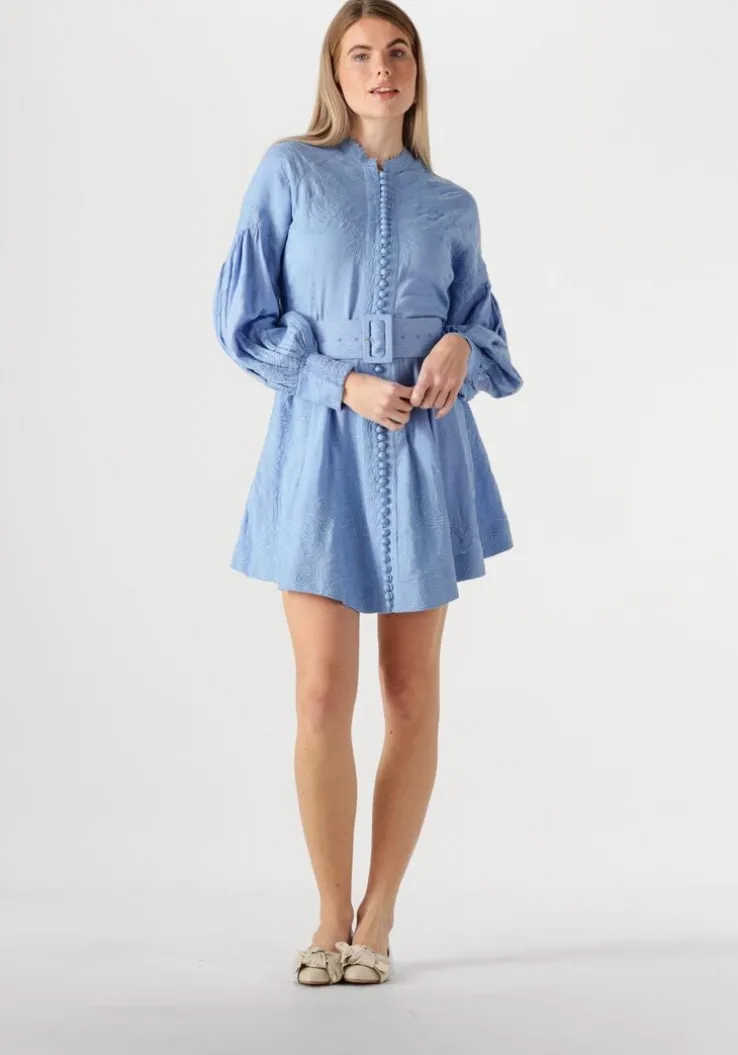 lichtblauwe scarlett poppies mini jurk berite short dress