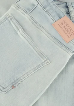 lichtblauwe scotch & soda slim fit jeans high five high rise slim jeans - blauw mirage