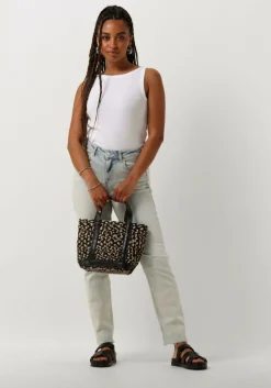 lichtblauwe scotch & soda slim fit jeans high five high rise slim jeans - blauw mirage