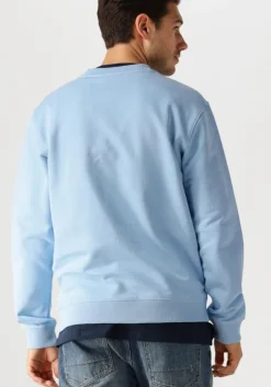 lichtblauwe scotch & soda sweater front artwork relaxed fit sweatshirt