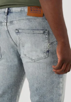 lichtblauwe scotch & soda slim fit jeans core the zee straight jeans