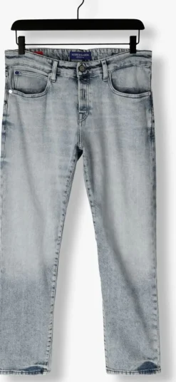 lichtblauwe scotch & soda slim fit jeans core the zee straight jeans