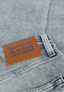 lichtblauwe scotch & soda slim fit jeans core the zee straight jeans