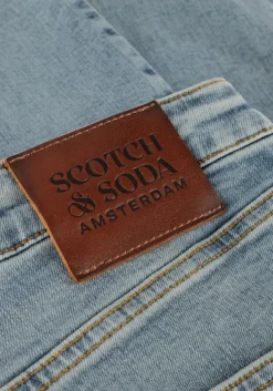 lichtblauwe scotch & soda skinny jeans skim skinny fit jeans - river deep