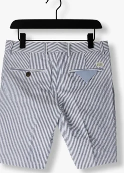 lichtblauwe scotch & soda korte broek seersucker chino shorts