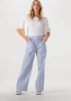 lichtblauwe second female wijde broek tenby trousers