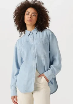 lichtblauwe second female blouses irvin denim shirt