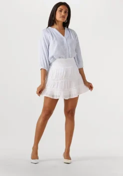 lichtblauwe selected femme blouses slfalberta 3/4 stripe shirt noos