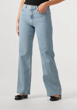 lichtblauwe selected femme wide jeans slfalice-n hw wide lon