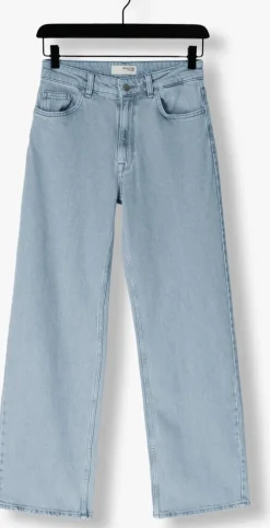 lichtblauwe selected femme wide jeans slfalice-n hw wide lon
