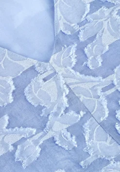 lichtblauwe selected femme midi jurk slfsadie 3/4 midi dress