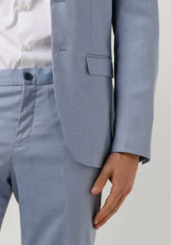 lichtblauwe selected homme pantalon slhslim-cedric structure trs noos