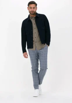 lichtblauwe selected homme pantalon slhlim-timelogan blu snd chk trs