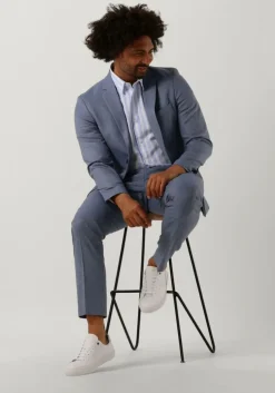 lichtblauwe selected homme pantalon slhslim-timeliam lt blu struc trs flex b