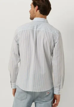 lichtblauwe selected homme casual overhemd slhslim-sun shirt ls noos