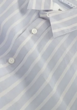 lichtblauwe selected homme casual overhemd slhslim-sun shirt ls noos