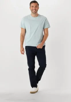 lichtblauwe selected homme t-shirt slhaspen ss o-neck tee noos