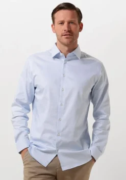 lichtblauwe selected homme klassiek overhemd slhslim-performance shirt ls noos
