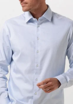 lichtblauwe selected homme klassiek overhemd slhslim-performance shirt ls noos