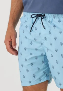 lichtblauwe shiwi zwembroeken men mike swim shorts 7 inch sketched coral