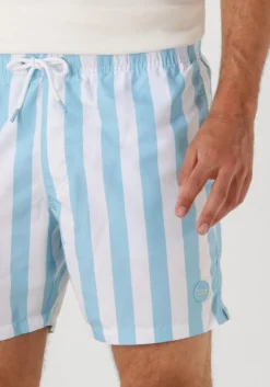 lichtblauwe shiwi zwembroeken men swimshort broad stripe
