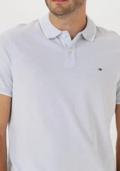lichtblauwe tommy hilfiger polo linen pique reg polo