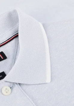 lichtblauwe tommy hilfiger polo linen pique reg polo