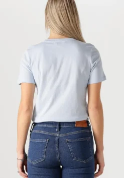 lichtblauwe tommy hilfiger t-shirt reg corp logo