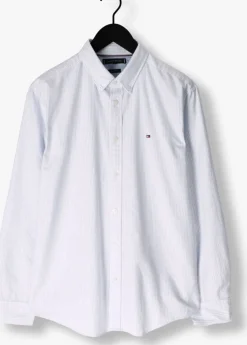 lichtblauwe tommy hilfiger klassiek overhemd heritage oxford stripe rf shirt