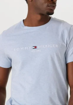 lichtblauwe tommy hilfiger t-shirt tommy logo tee