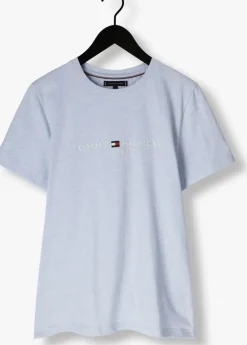 lichtblauwe tommy hilfiger t-shirt tommy logo tee