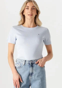 lichtblauwe tommy hilfiger t-shirt slim cody c-nk ss